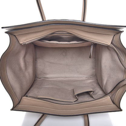 Celine Drummed Calfskin Mini Luggage Dune 5 of 15