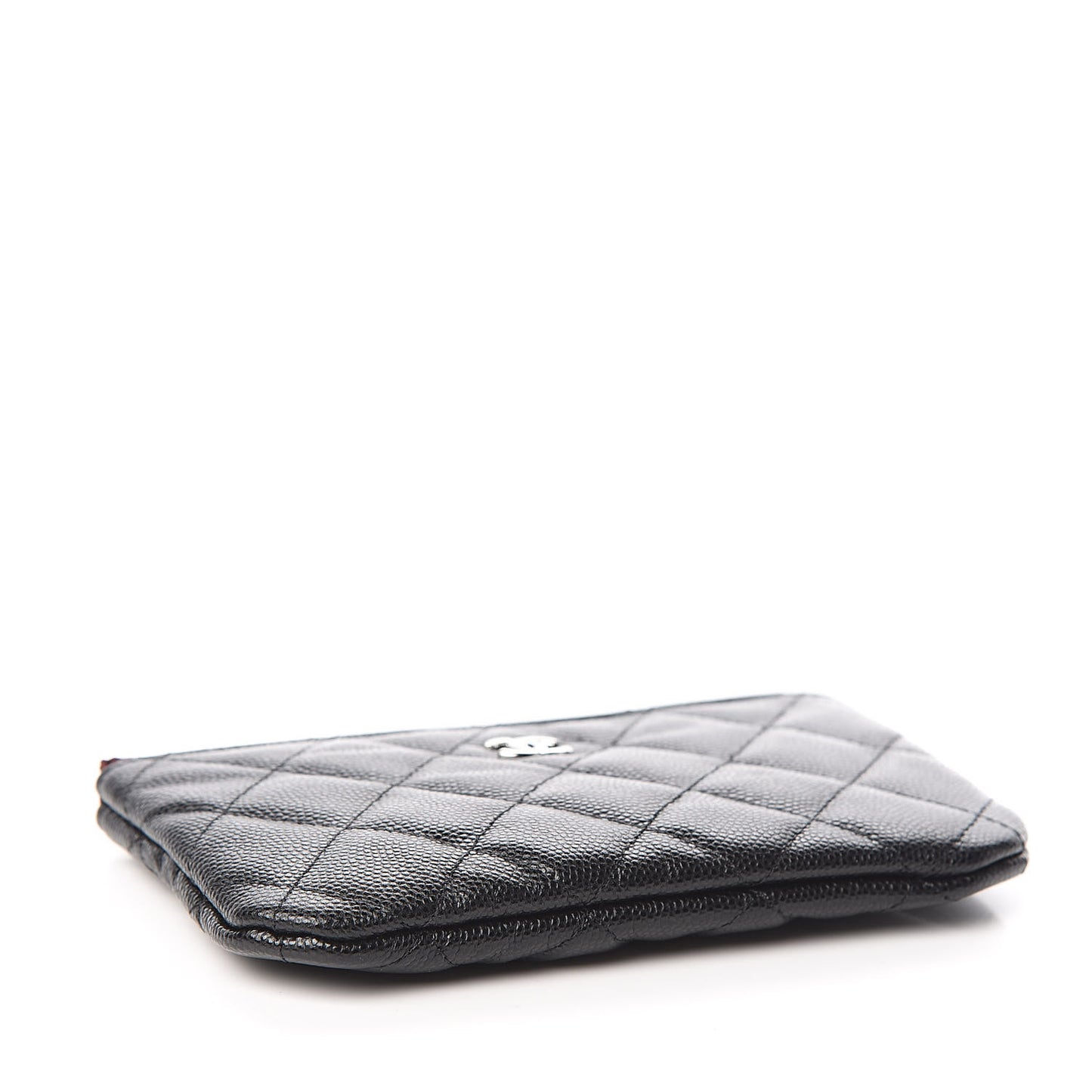 Caviar Quilted Small Cosmetic Case Black