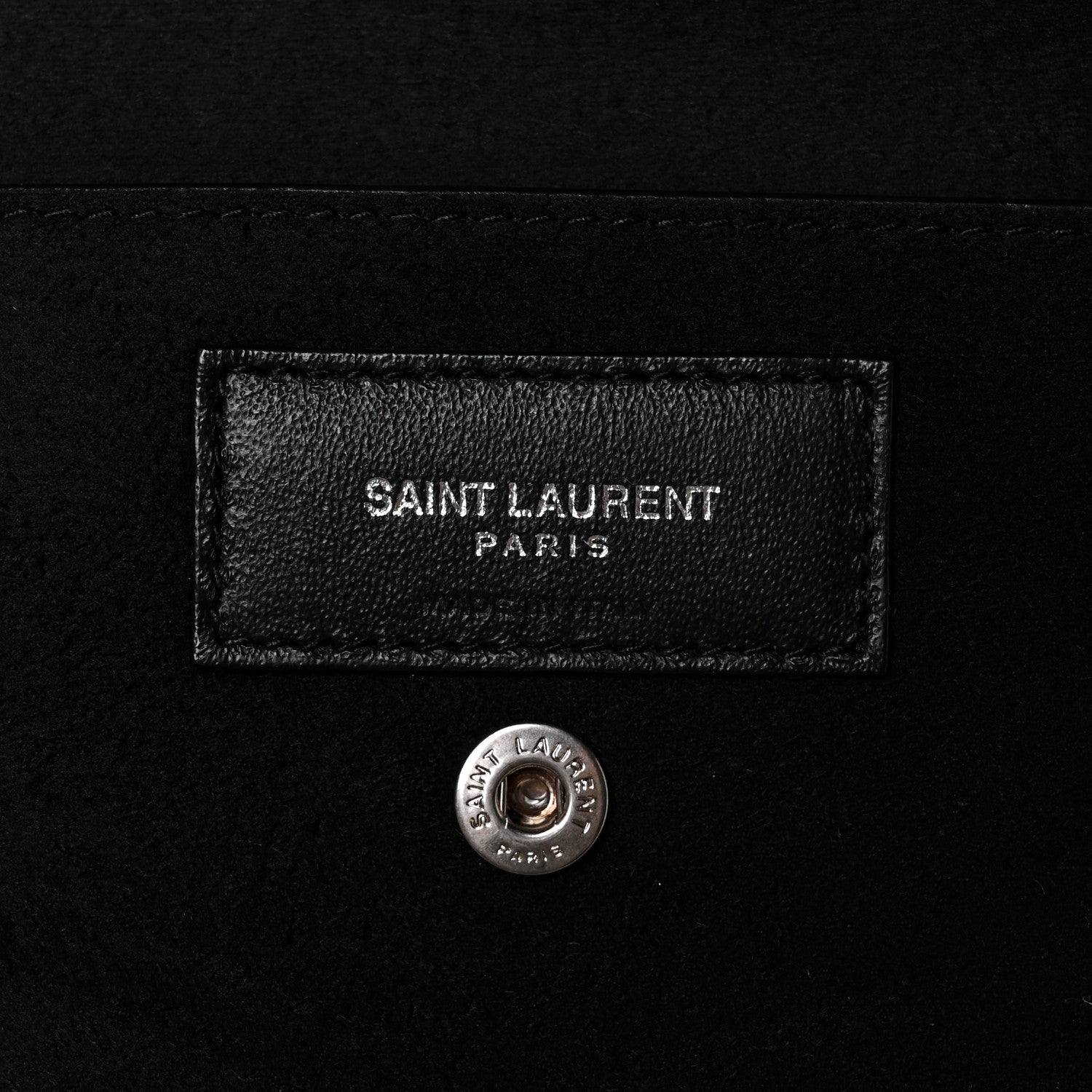 Saint Laurent Linen Canvas Teddy Shopping Bag Black 11 of 16