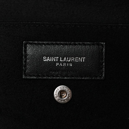 Saint Laurent Linen Canvas Teddy Shopping Bag Black 11 of 16