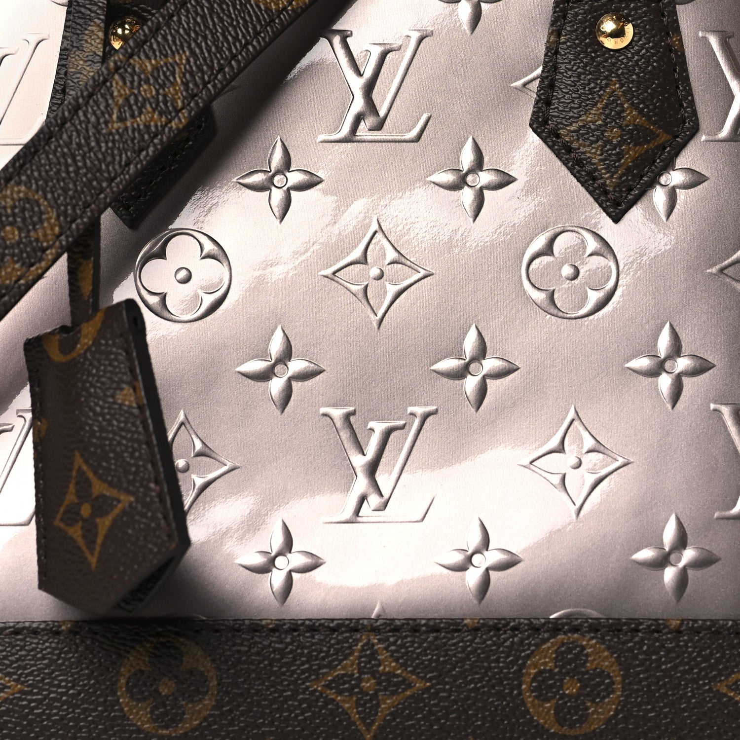 Louis Vuitton Vernis Monogram Alma BB Taupe Metallise 7 of 10