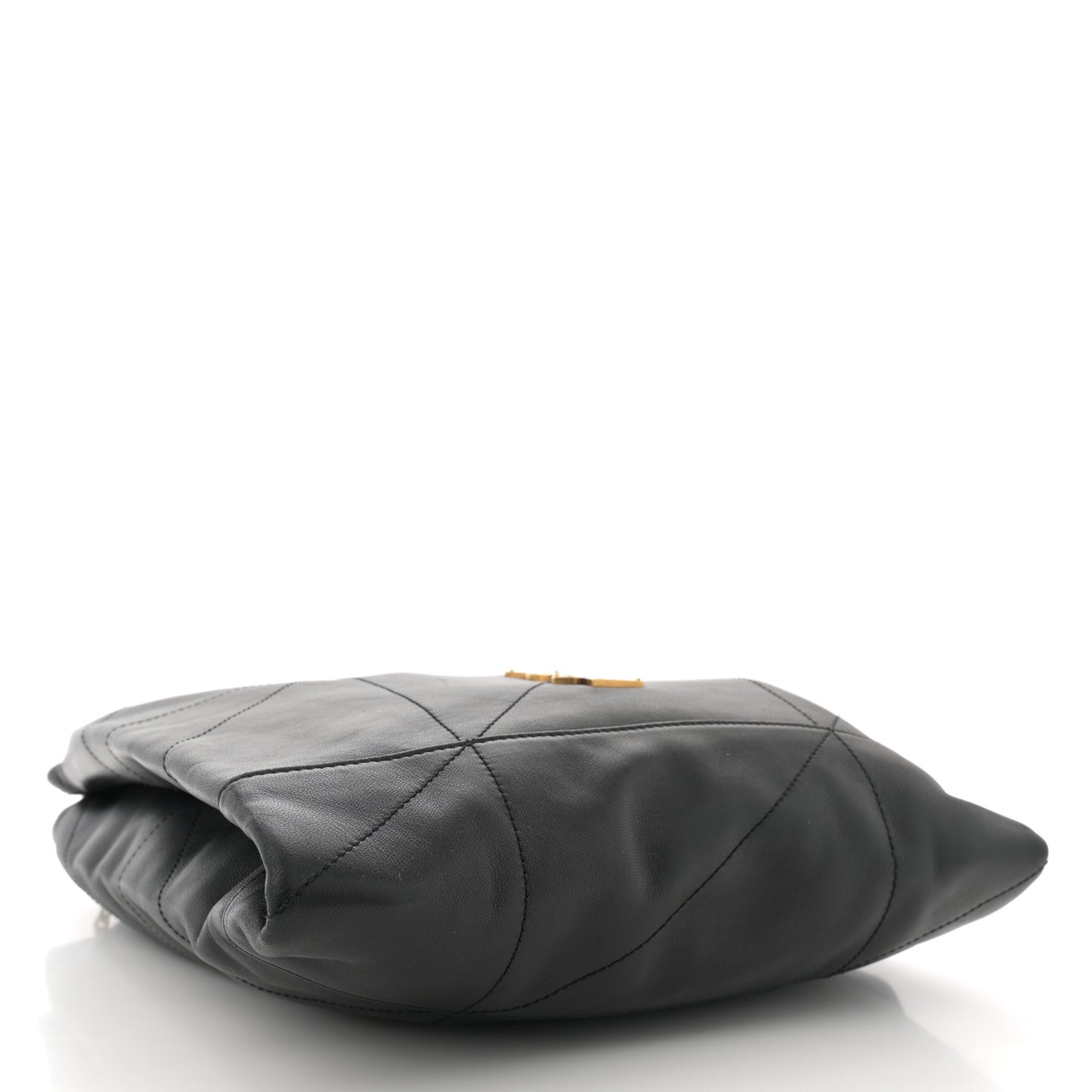 Lambskin Matelasse Monogram Medium Jamie 4.3 Pochon Black
