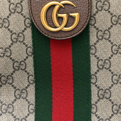 Gucci X DISNEY GG Supreme Monogram Web Three Little Pigs Large Ophidia Tote Beige New Acero 8 of 13