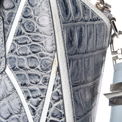 Givenchy Calfskin Crocodile Embossed Medium Antigona Blue 10 of 12