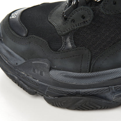 Balenciaga Fabric Mesh Womens Triple S Sneakers 38 Black 14 of 19