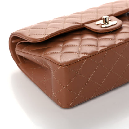 Chanel Lambskin Quilted Small Double Flap Brown 9 of 11