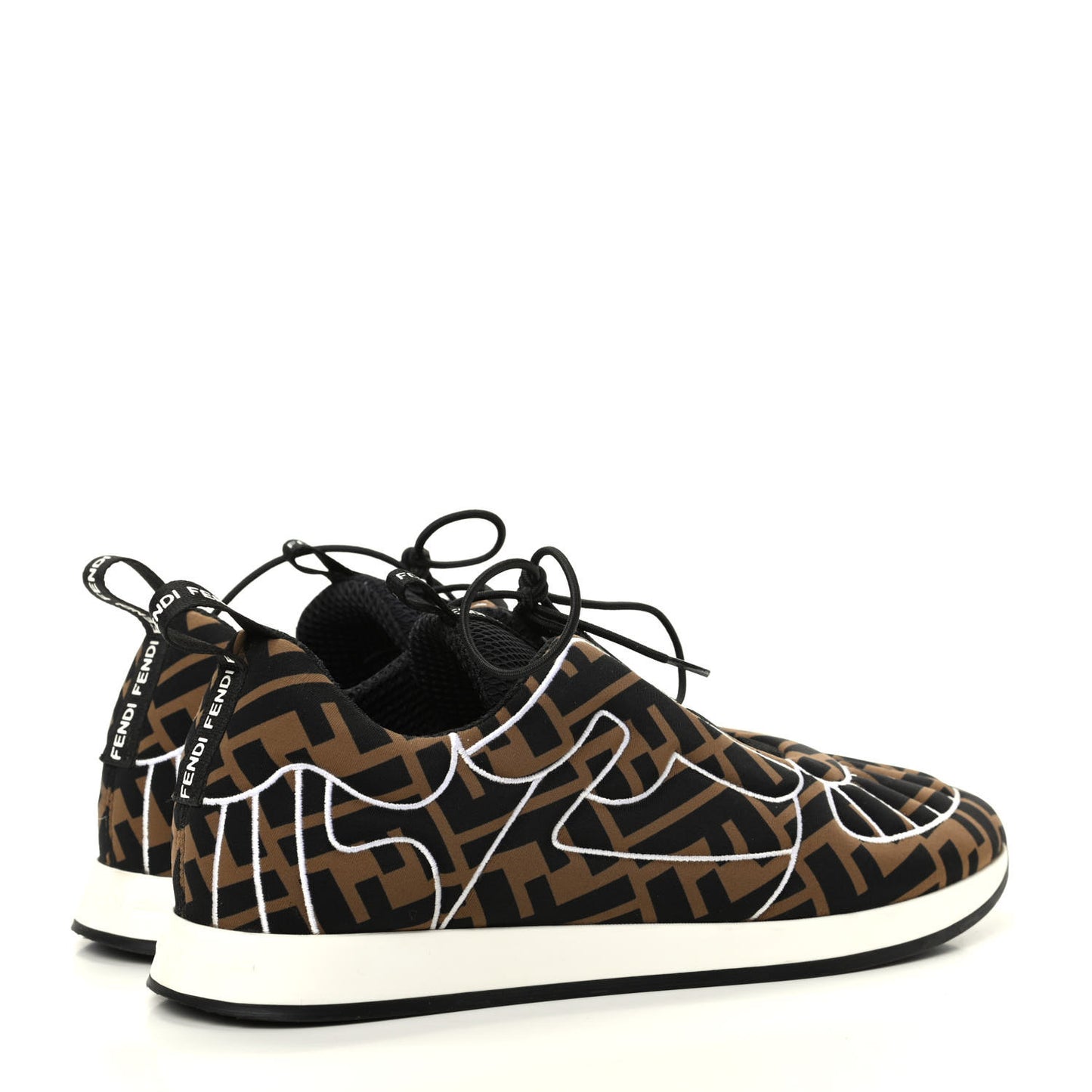 Stretch Fabric FFreedom Sneakers 36.5 Tobacco Black White