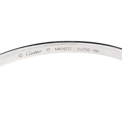 Cartier 18K White Gold 6 Diamond Small LOVE Bracelet 17 6 of 8