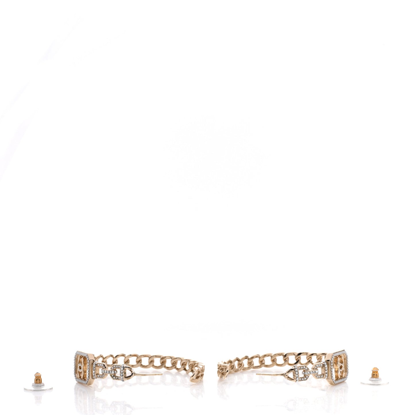 Crystal CC Vendome Hoop Earrings Gold