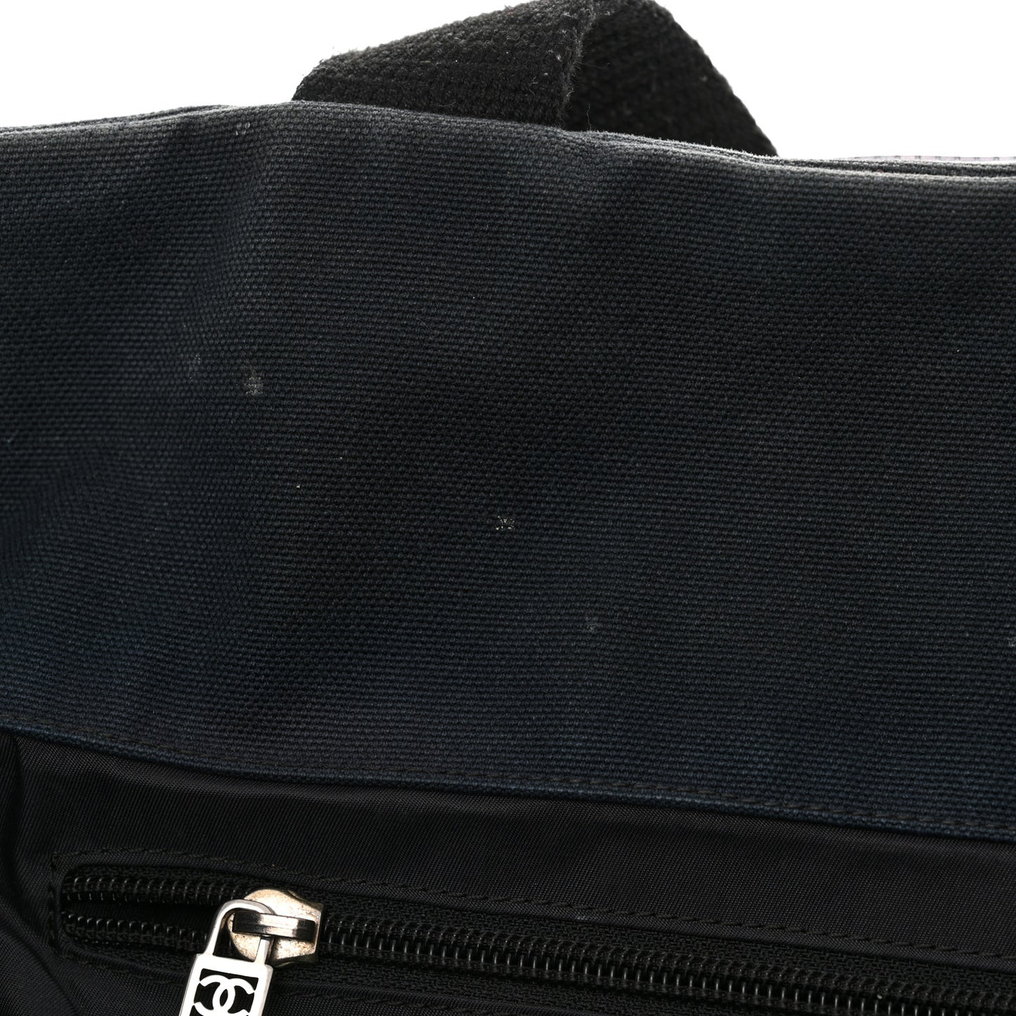 Canvas Vinyl Perforated CC Tote White Black Dark Navy