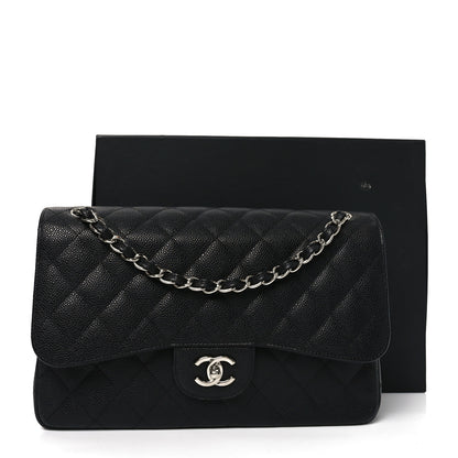 Chanel Caviar Quilted Jumbo Double Flap Black 11 of 11