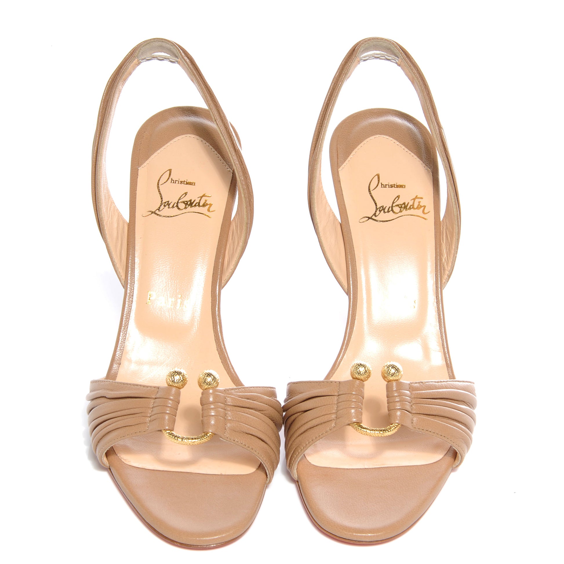Christian Louboutin Nappa Vanestic 85 Slingback Heels Corde 37 2 of 6