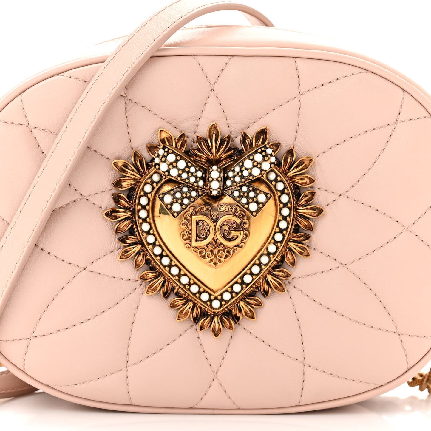 Smooth Calfskin Mini Devotion Camera Bag Cipria