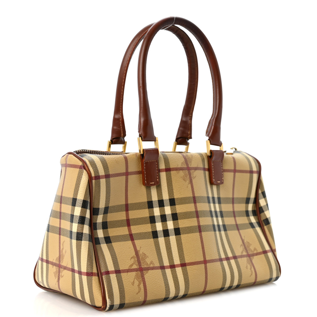 Burberry Haymarket Check Bowling Bag Brown 3 of 13