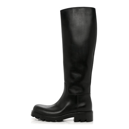 Bottega Veneta Calfskin High Boots 38 Black 1 of 10