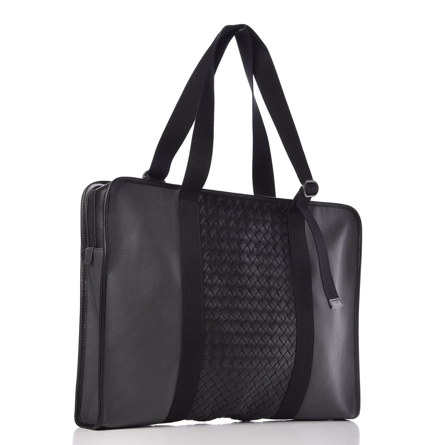 Bottega Veneta Nappa Intrecciato Briefcase Medium Grey Black 3 of 8