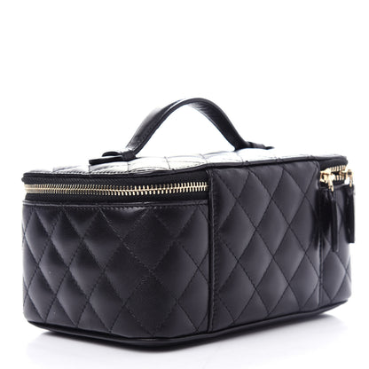 Chanel Lambskin Quilted Jewelry Case Black 3 of 9