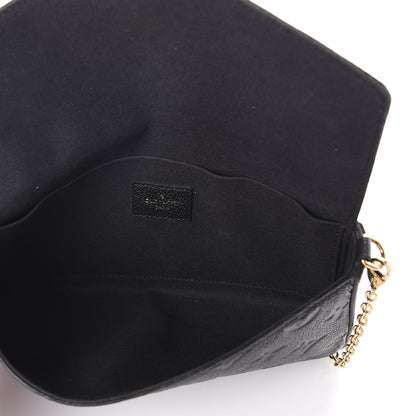 Louis Vuitton Empreinte Pochette Felicie Chain Wallet Black 5 of 9