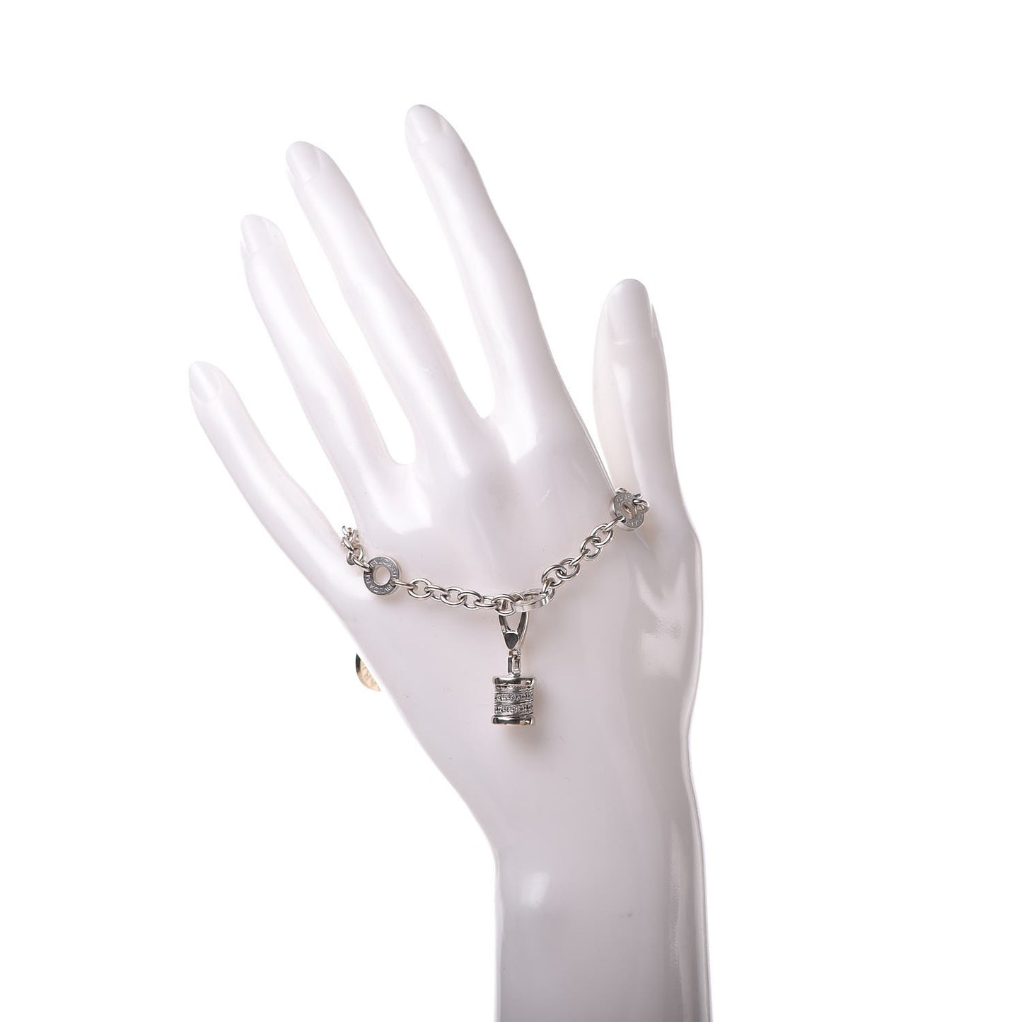 18K White Gold Diamond Charm Bracelet
