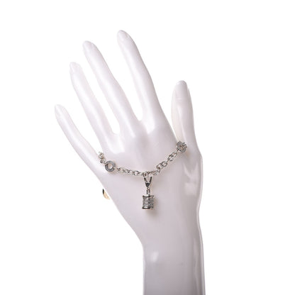 Bulgari 18K White Gold Diamond Charm Bracelet 2 of 8