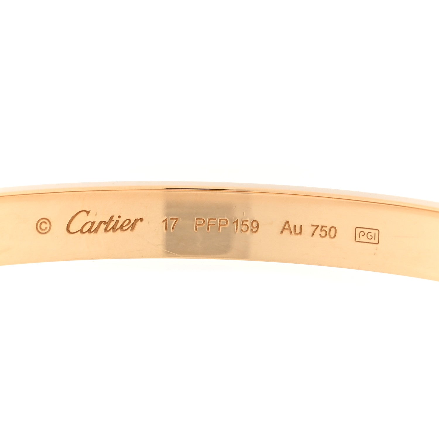 Cartier 18K Yellow Gold LOVE Bracelet 17 3 of 6