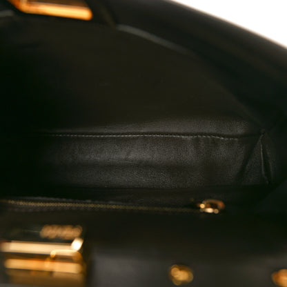 Fendi Nappa Mini Peekaboo Iconic Satchel Coal 5 of 10