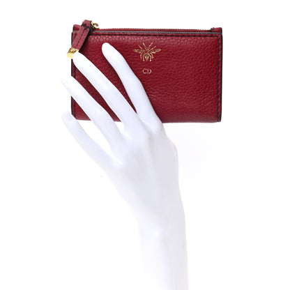 Christian Dior Calfskin D-Bee Wallet Dark Red 2 of 10