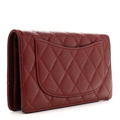 Chanel Caviar Quilted Yen Wallet Red 3 of 12