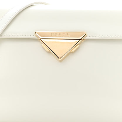 Prada Spazzolato Flap Shoulder Bag White 8 of 10