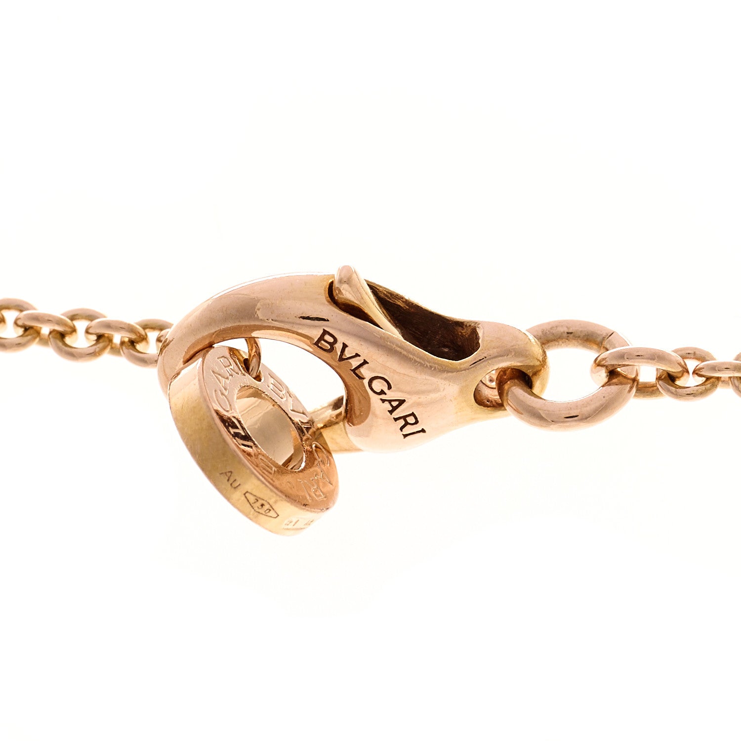 Bulgari 18K Rose Gold Diamond B.Zero1 Pendant Necklace 4 of 5