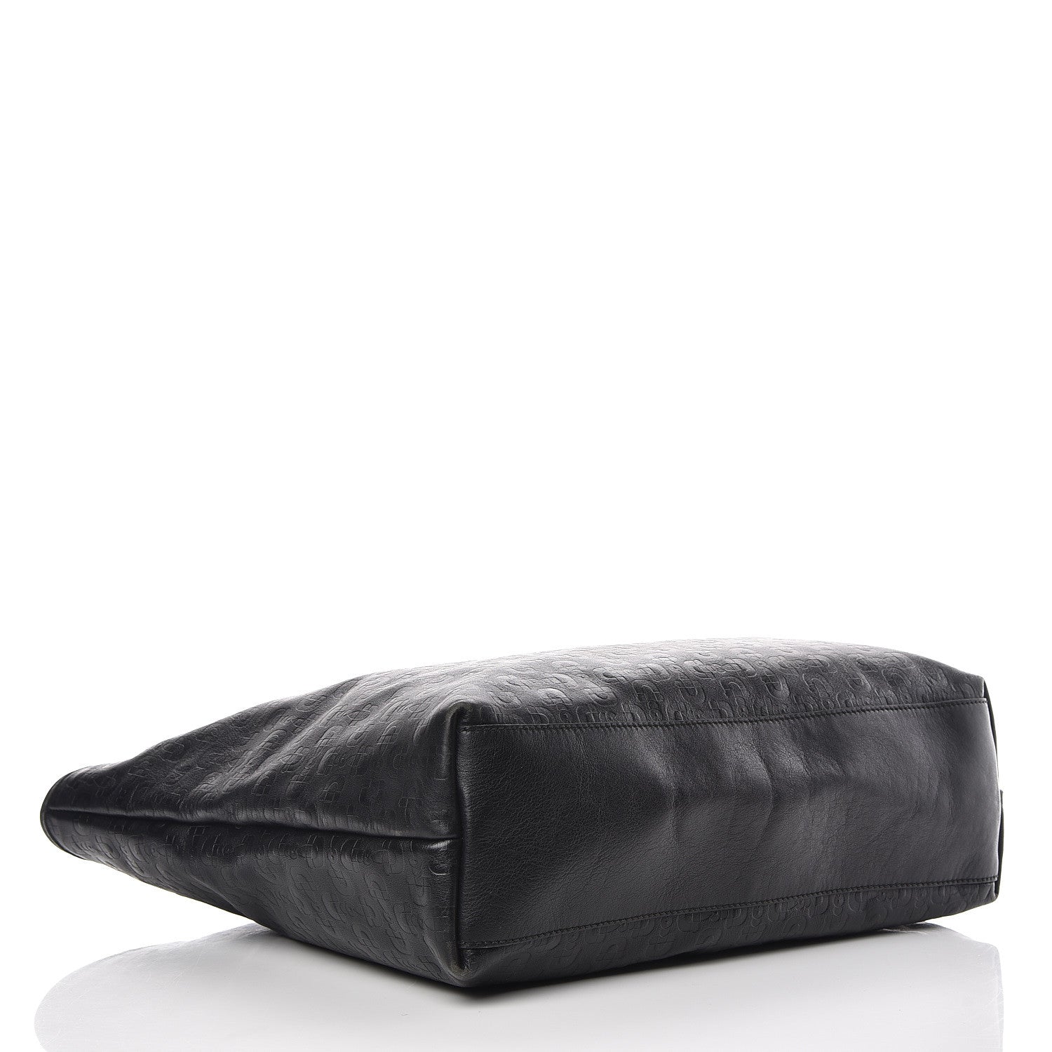 Gucci Calfskin Horsebit Embossed Large Tote Black 4 of 16