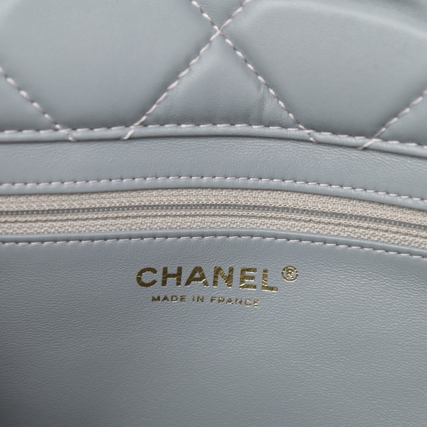 Chanel Shearling Sheepskin Single Flap Gray Pink Beige 5 of 12