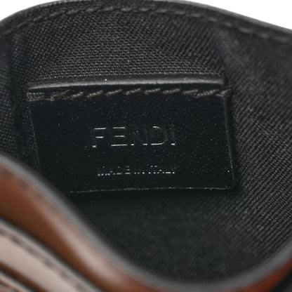 Fendi Vitello Cruise Bi-Color FF 1974 Embossed Card Holder Maya Black 6 of 7