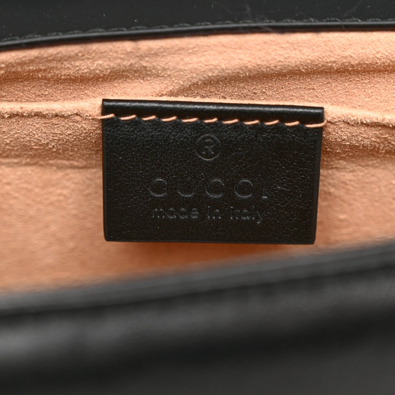 Gucci Calfskin Matelasse Mini GG Marmont Shoulder Bag Black 6 of 12