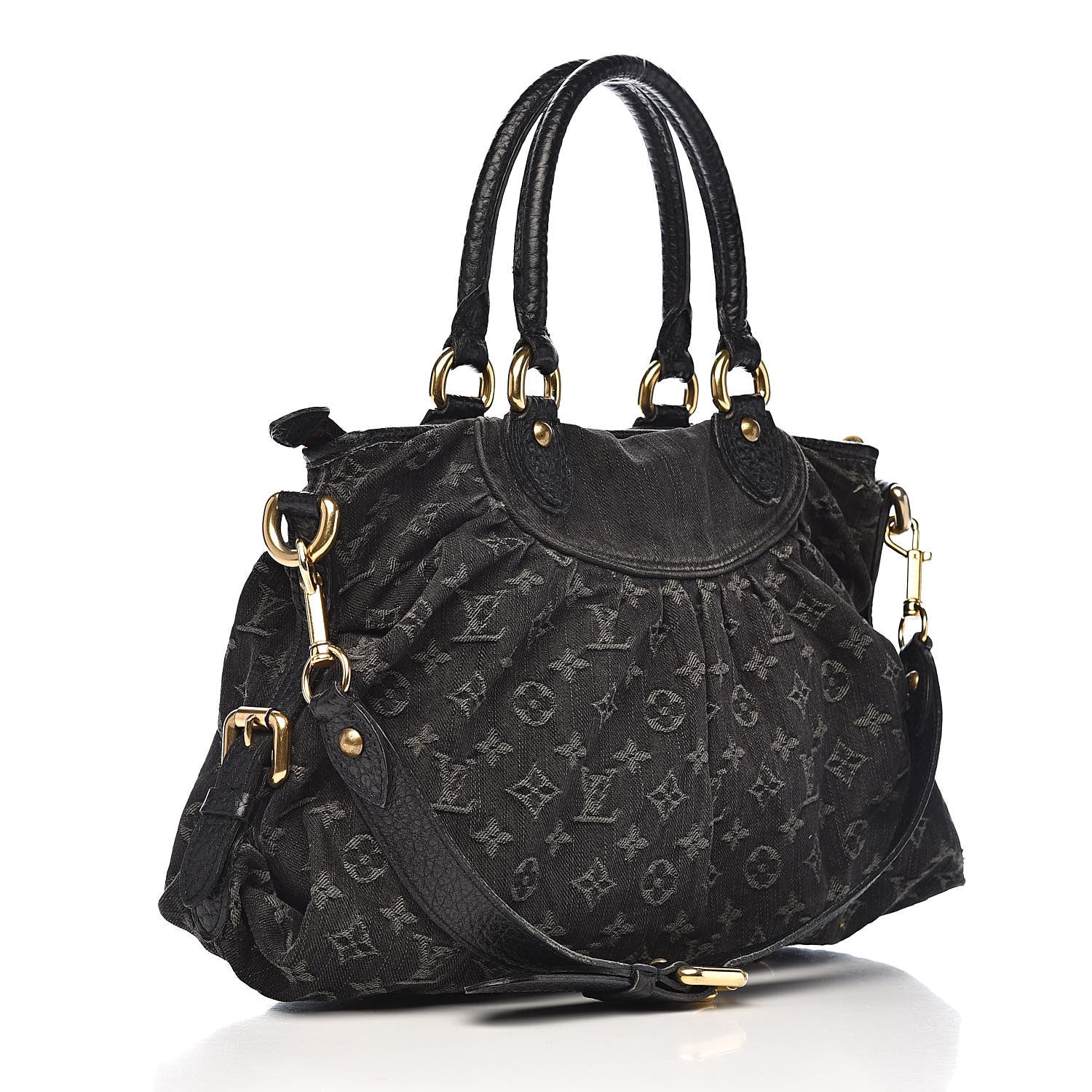Louis Vuitton Denim Neo Cabby MM Black 3 of 17