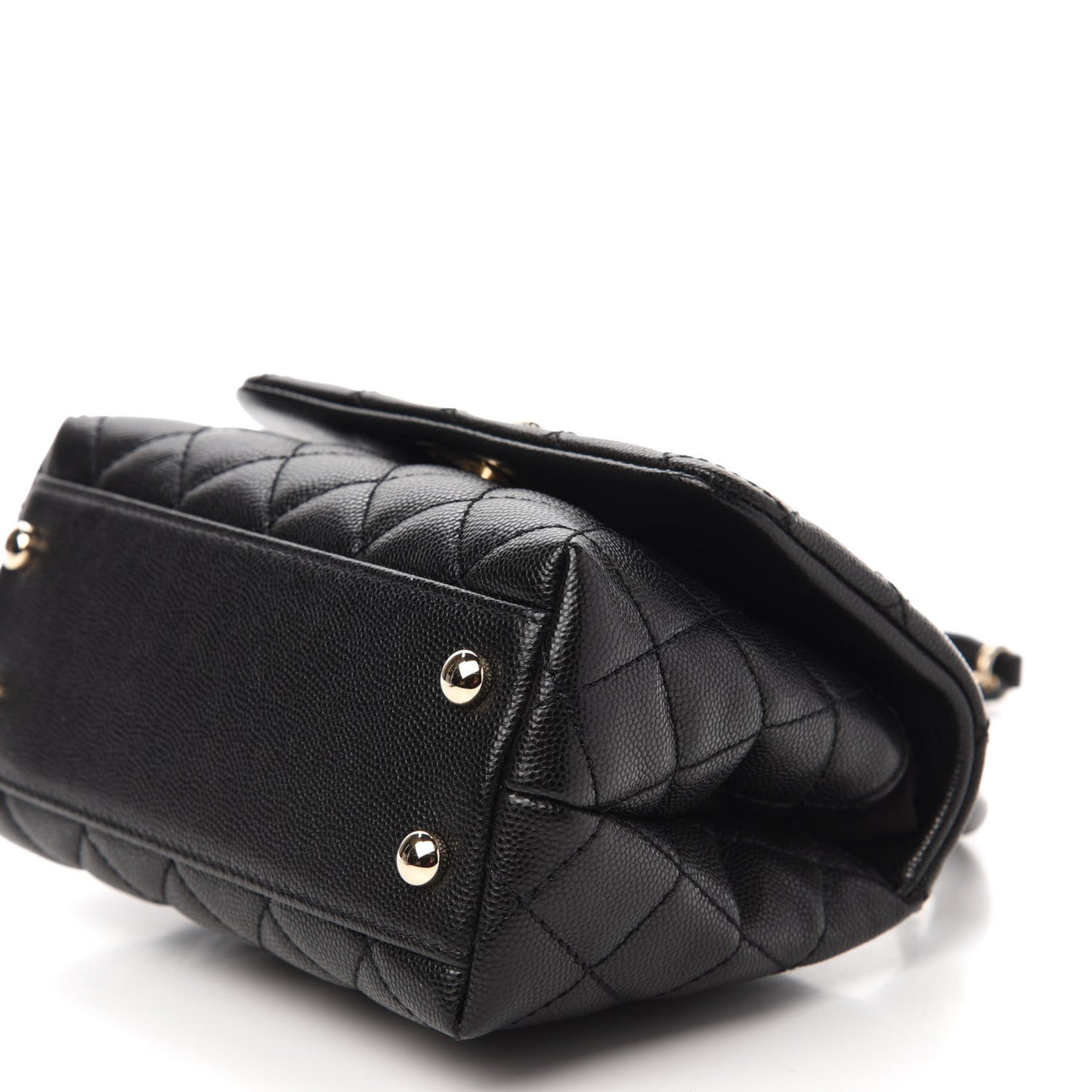 Caviar Quilted Extra Mini Coco Handle Flap Black