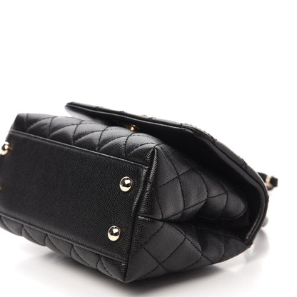 Chanel Caviar Quilted Extra Mini Coco Handle Flap Black 7 of 10
