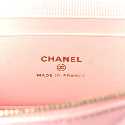 Chanel Caviar Quilted Top Handle Slim Vanity With Chain Light Pink 6 of 11