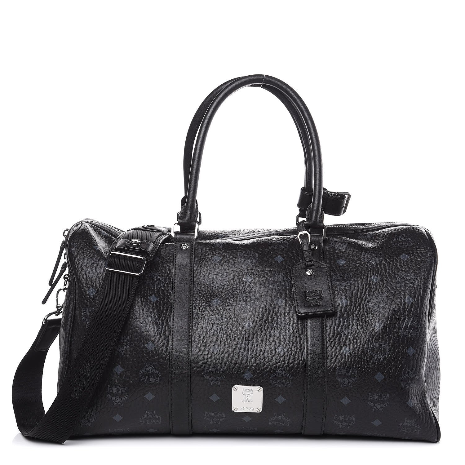 MCM Visetos Medium Traveler Weekender Duffle Bag Black 1 of 8
