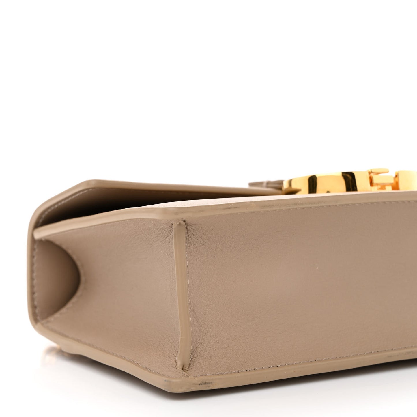 Grained Calfskin 30 Montaigne East West Chain Flap Bag Hazelnut