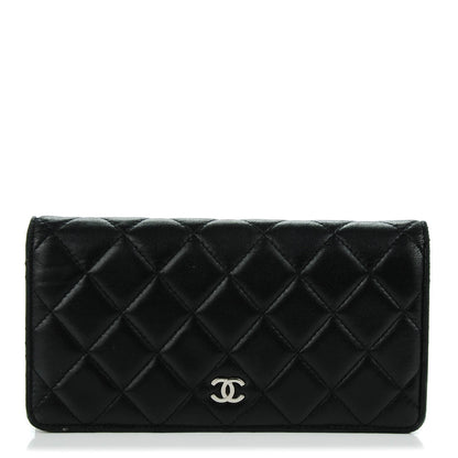 Chanel Lambskin Quilted Yen Wallet Black 1 of 9