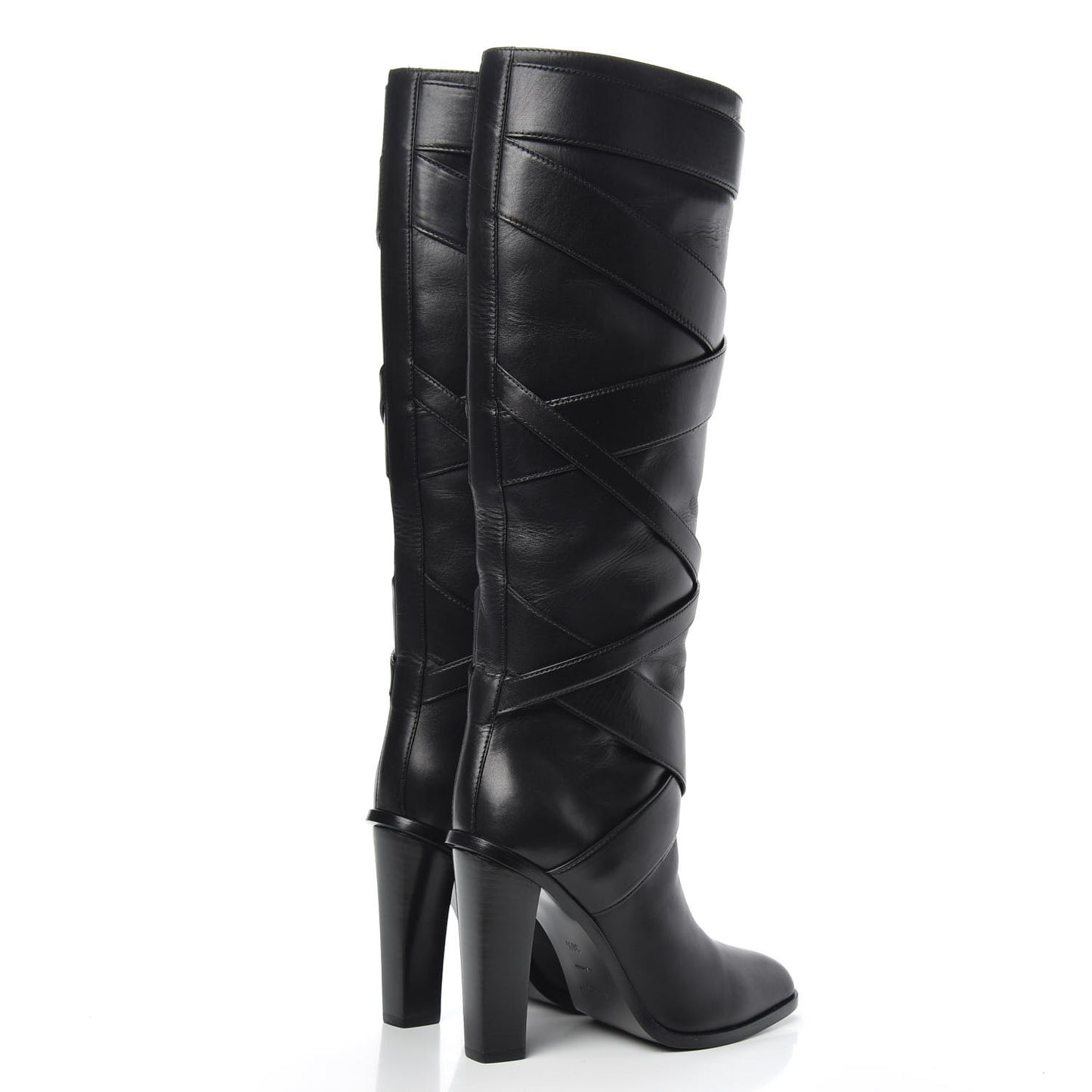 Seta Calfskin Knee High Boot 36.5 Black