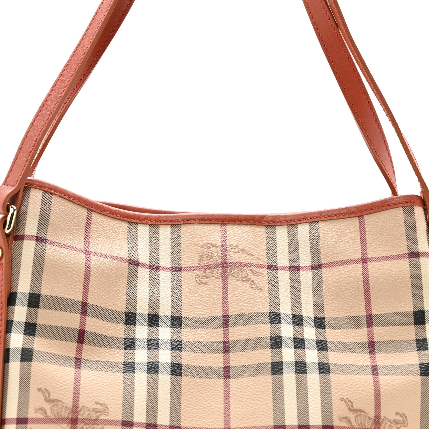 Burberry Haymarket Check Small Canterbury Tote Tangerine 8 of 13