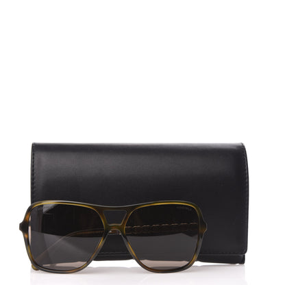 Chanel Metal Calfskin CC Chain Pilot Sunglasses 5439-Q Green Tortoise 8 of 8