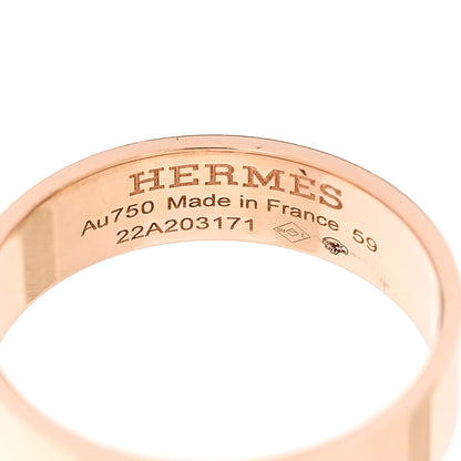 Hermes 18K Rose Gold Diamond PM H D'Ancre Ring 59 8.75 4 of 5