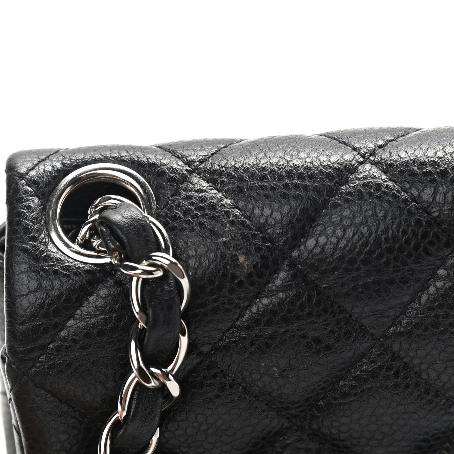 Caviar Quilted Mini Square Flap Black
