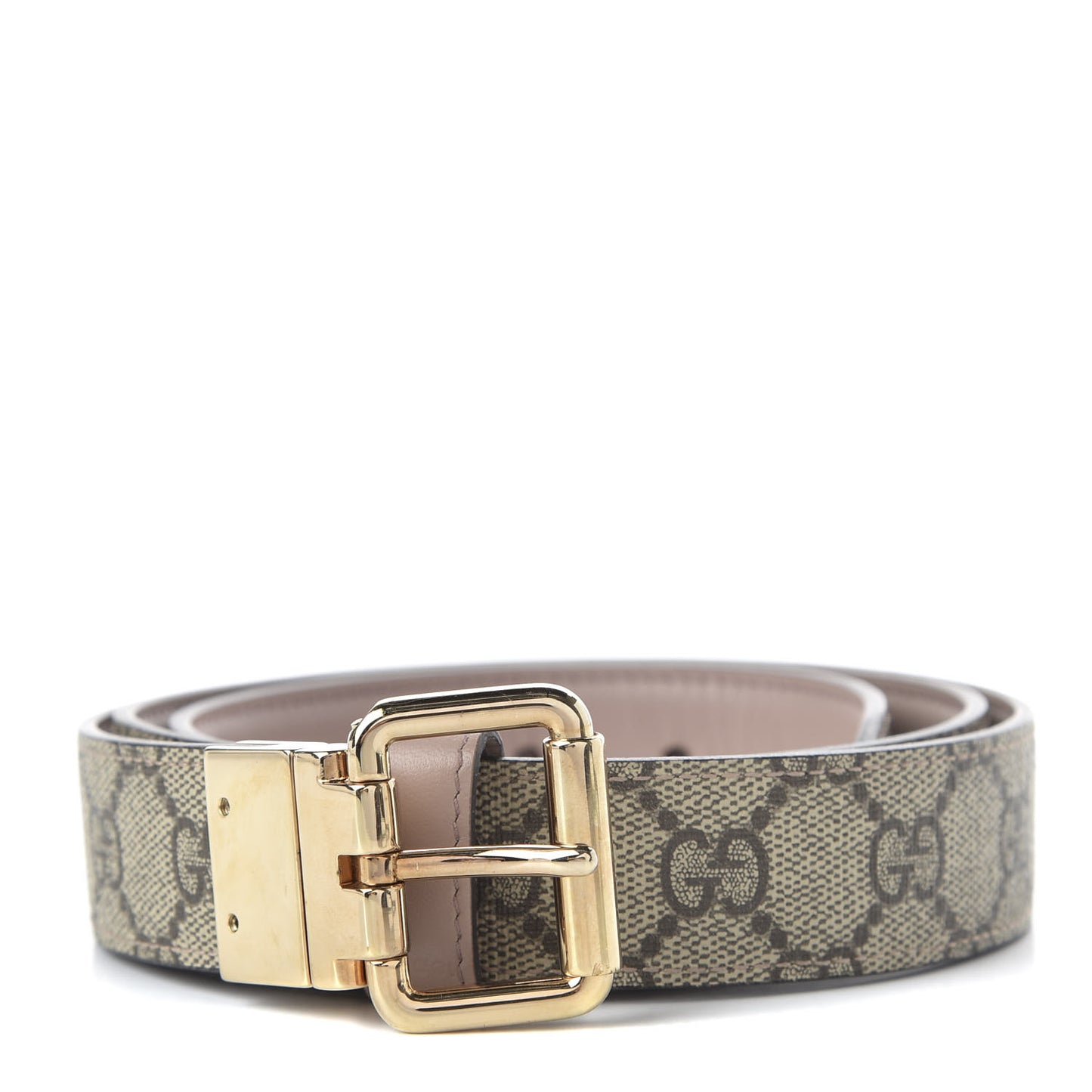 Selleria Calfskin GG Supreme Monogram Reversible 30mm Belt 95 38 Dark Cipria Beige Ebony