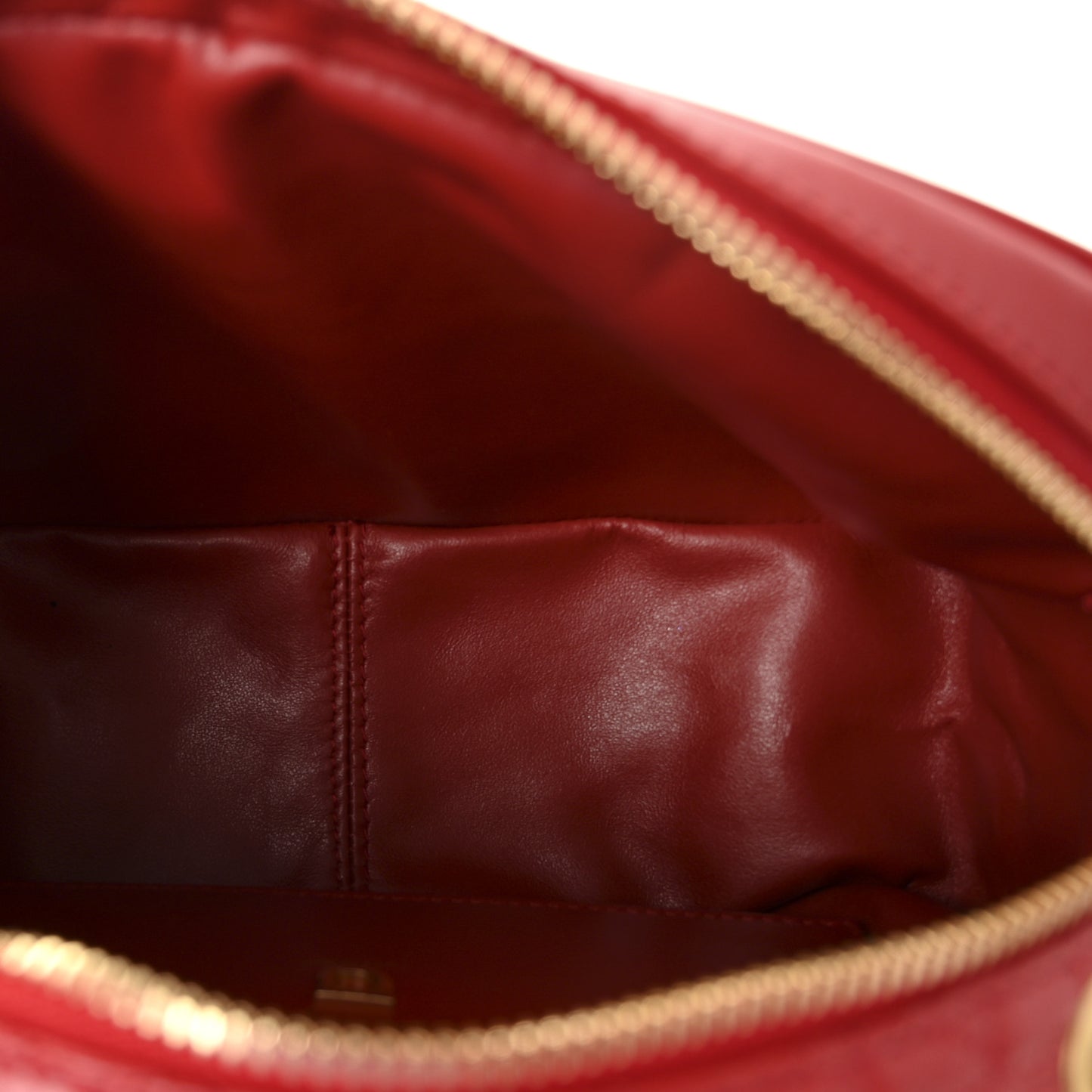 Calfskin Quilted Gancini Camera Bag Red