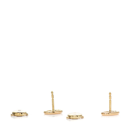Hermes 18K Yellow Gold TPM Farandole Stud Earrings 3 of 6