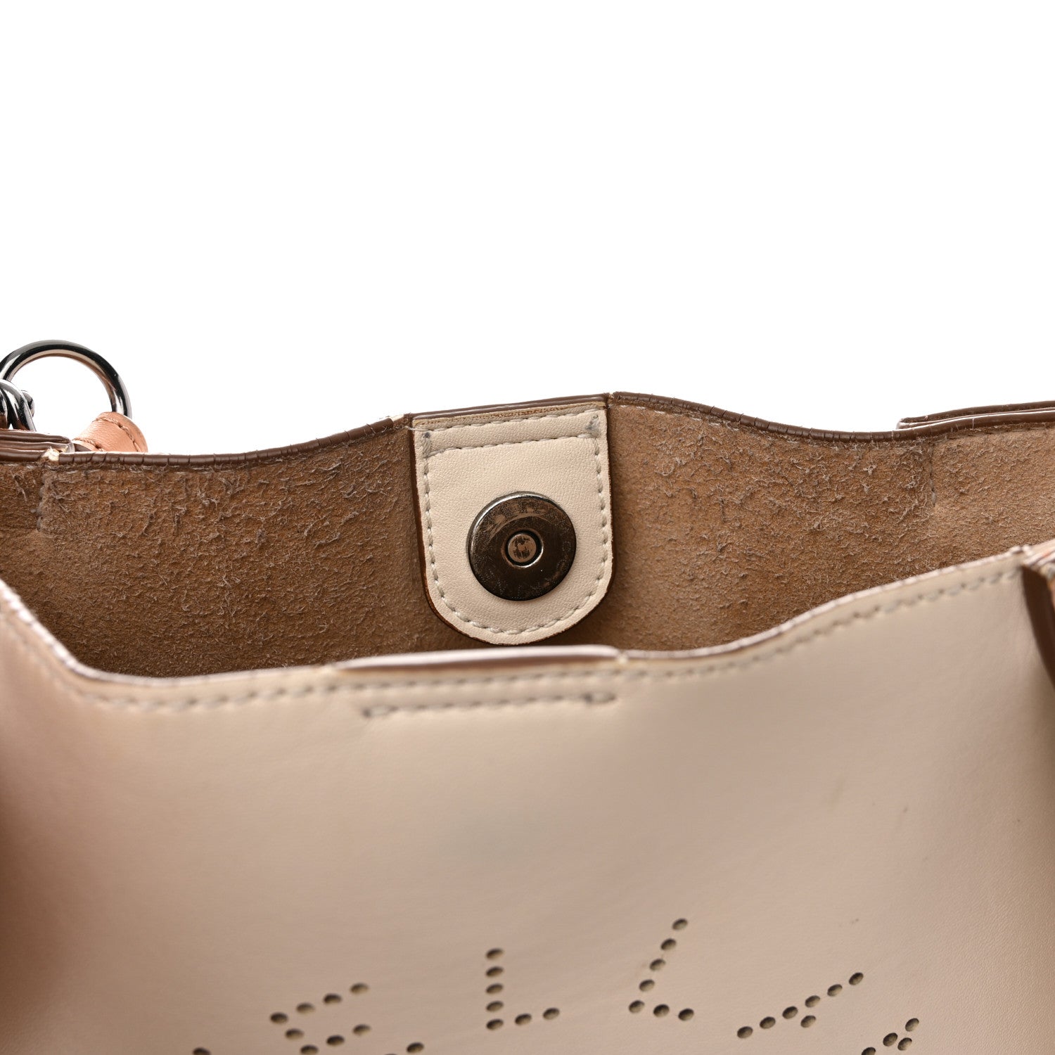 Stella McCartney Eco Alter Nappa Perforated Logo Mini Crossbody Beige 11 of 22